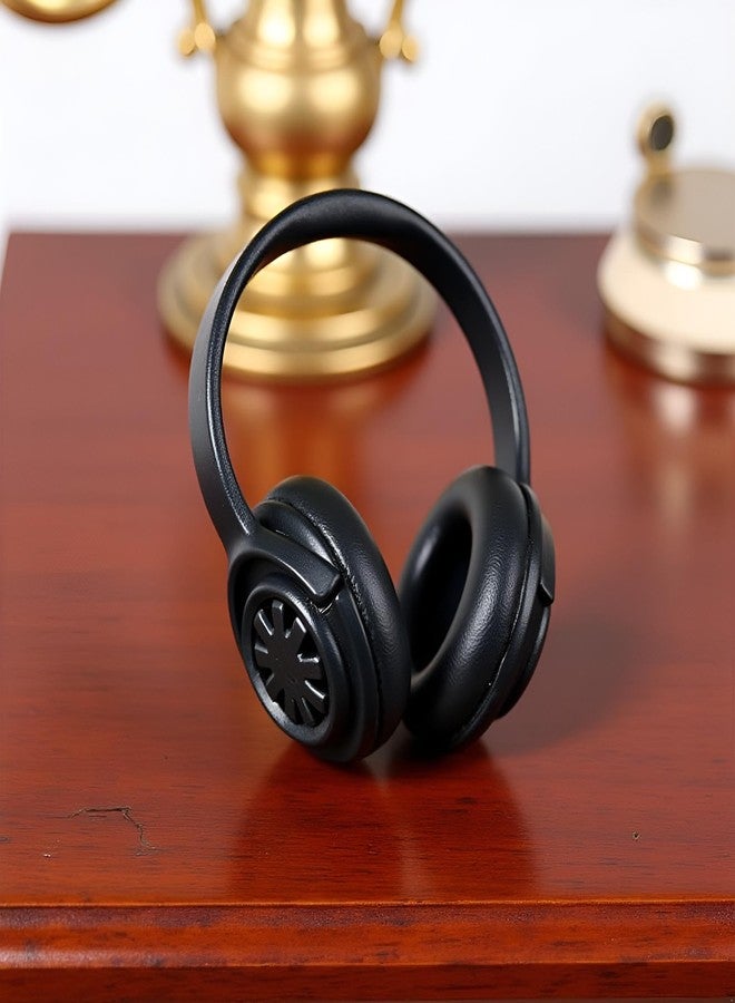 Dwuww 2Pcs Black 1:12 Dollhouse Headphones Miniature Headset Model Toy Micro Landscape Decoration Dollhouse Accessories - Image 5